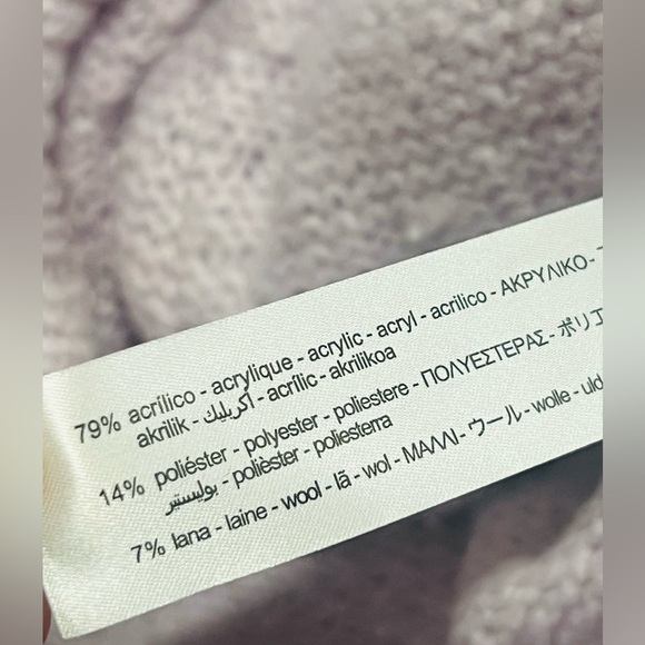 Zara | Knit Sweater with Ruffle Trims lilac size small - Picture 8 of 11